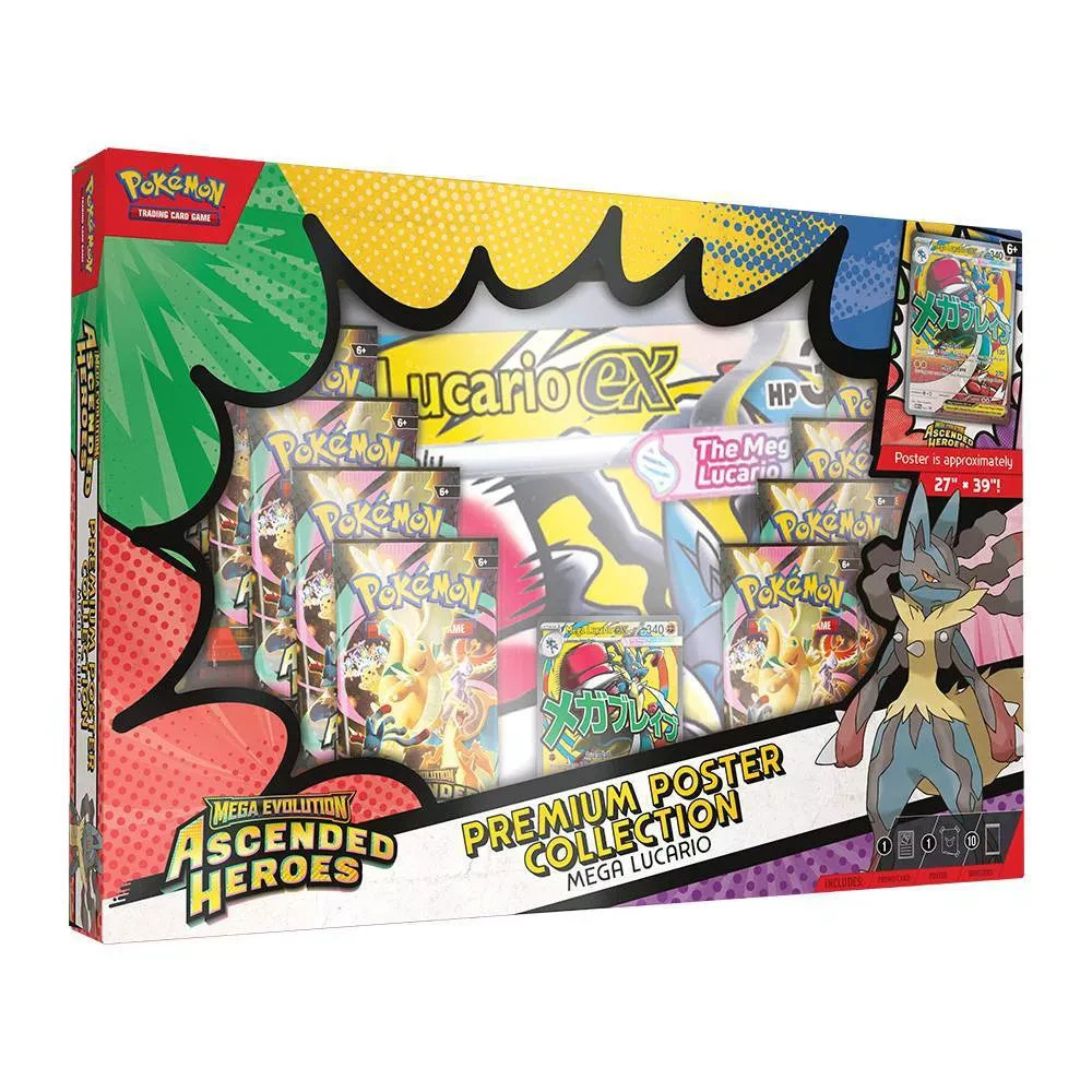 Pokemon TCG Ascended Heroes Premium Poster Collection Mega Lucario