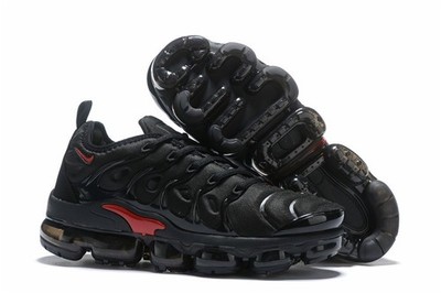 Nike Air VaporMax Plus Men's Black University Red Full-Length Air Running Shoes