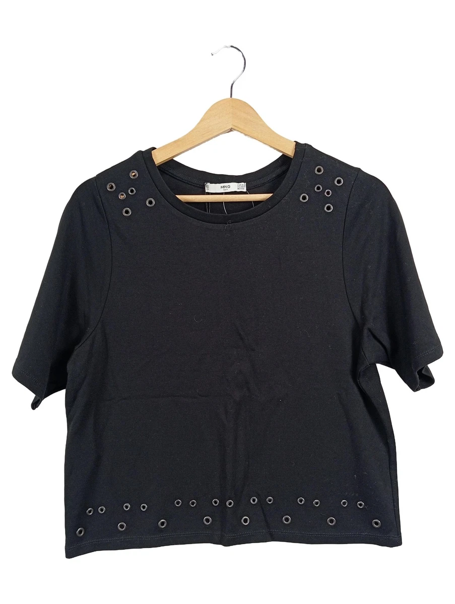 Tee-shirt manches courtes noir visuel fleurs I.Code