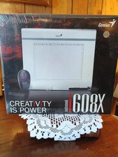 Genius MousePen i608X Pen Tablet - Silver 8x6" Tablet with Mouse  Stylus Pen