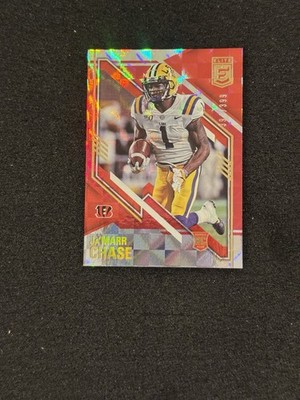 2021 Donruss Elite #185 Ja'Marr Chase Red Rookie /399 Cincinnati Bengals