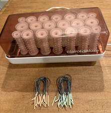 Vintage Clairol Deluxe Hot Rollers Hair Curlers Clips Model C-40  WORKS