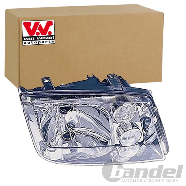 VAN Wezel H4/H3 Scheinwerfer Rechts Passend FüR VW Bora-image