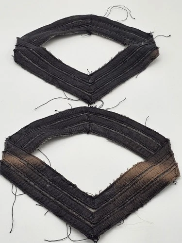 Civil War Reenactment Confederate Militia Black Sergeant Chevrons Insignia CSA