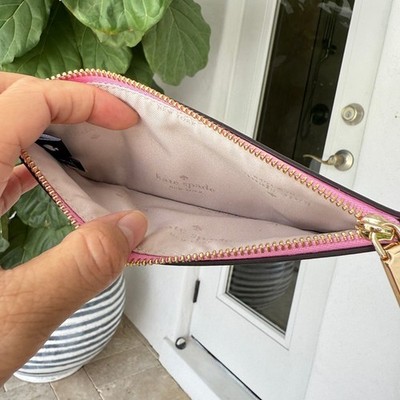 Kate Spade KK207 Bubble Gum Large Slim Card Holder | eBay