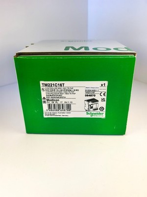 Schneider M221 programmable logic controller 16 point IO source output TM221C16T
