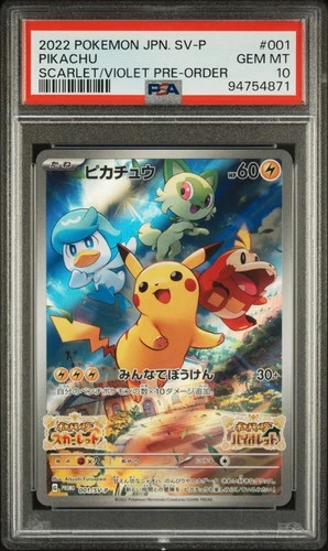 New ListingPSA 10 PIKACHU 001/SV-P SCARLET & VIOLET PRE-ORDER SV PROMO POKEMON JAPANESE