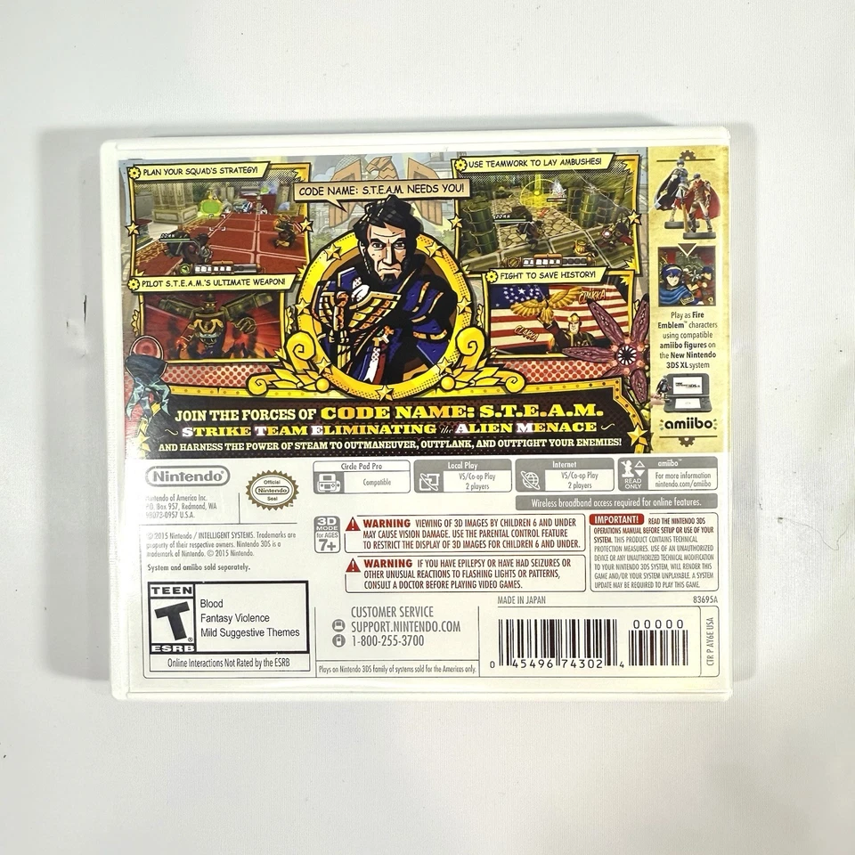 Code Name: S.T.E.A.M. (Nintendo 3DS, 2015) - Image 2 of 4