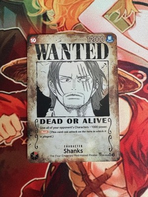Shanks OP09-004 Parallel Wanted SR One Piece CCG Emperors in the New World Foil