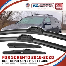 New Front Wiper Blade + Rear Arm Blade Set Fit For Kia Sorento 2016-2020 Durable