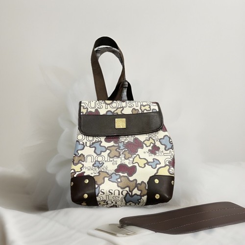 Mochila TOUS Kaos Icon Femenina Marrón Multicolor Cuero Usado Puzzle - Imagen 1 de 5