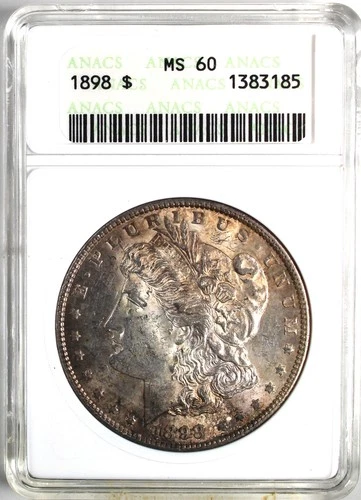 1898 (USA) MORGAN (ONE DOLLAR) --ANACS-- MS-60