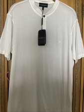 Emporio Armani Uomo Taglia Large Nuovo con etichette! Polo bianca classica 100% cotone!