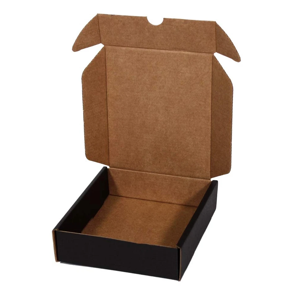 schwarzer Karton für den Postversand | Selbstaufbaubox ideal als Geschenk | s... - Bild 1 von 4