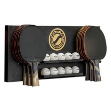 STIGA Ping Pong Storage Wall Rack | Holds Up to 10 Balls and 6 Paddles | Easy...