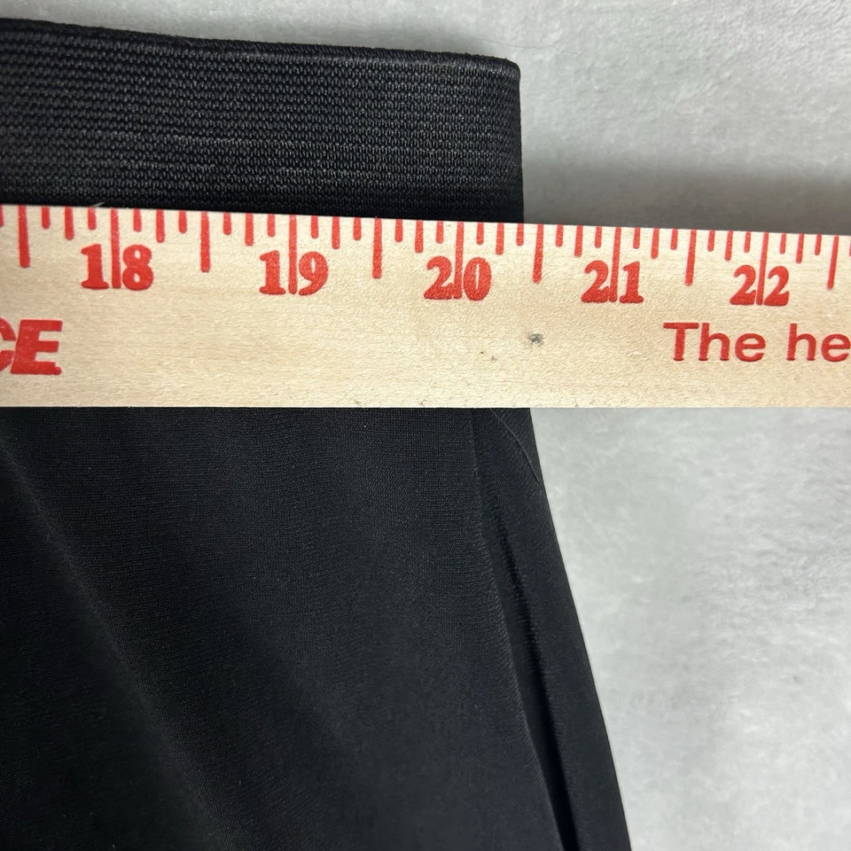 Pantalones Alfani para mujer 3X negros con ribete de encaje tiro alto pierna ancha Palazzo Foto 2 de 4