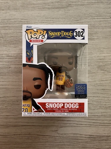 FUNKO POP SNOOP DOGG LAKERS 302 YELLOW JERSEY DOGG HOUSE EXCLUSIVE ROCKS MINT