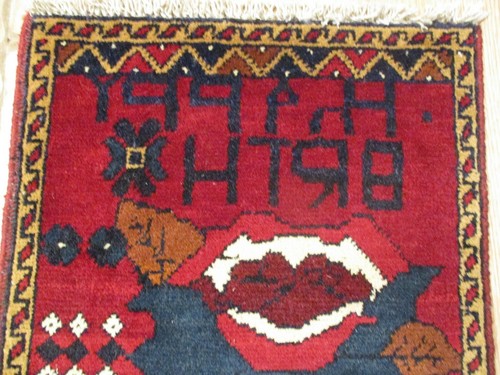 1x2 Super Tribal Geometric Natural Vegetable Dye Hand-knotted Wool Rug 34 - Picture 7 of 9