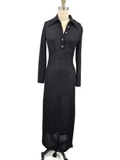 VTG 90s Guess Collection Maxi Dress Womens 6 Black Long Sleeve