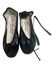 NOS NEW BALLET SLIPPERS DANCE SHOES Capezio Teknik VINTAGE Black Child Sz 1.5 C