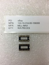 150-10-314-00-106000 MILL-MAX CONN HDR DIP POST 14POS GOLD 2 PIECES
