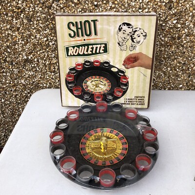 Schnapsglas Roulette Trinkspiel Set Rad Casino Spinner Tisch Spiele Party NEU