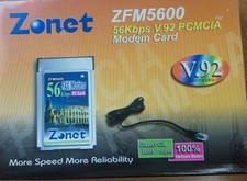 Zonet ZFM5600 V.92 56Kbps FAX/Modem PCMCIA Modem Card