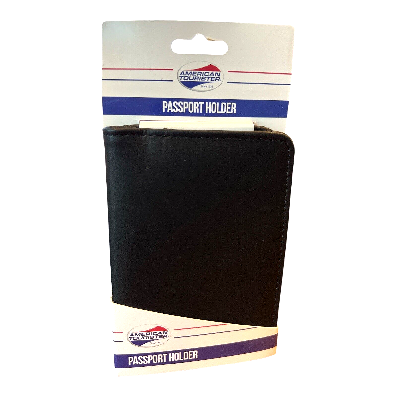 Sleek Black Faux Leather Passport Holder 4x5.5 Inch by American Tourister-image