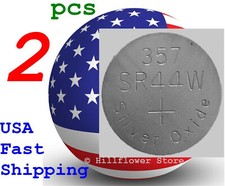 2 pcs X SR44 SR44SW 303 357 G13 357A SR44W Bulk Silver Oxide Battery