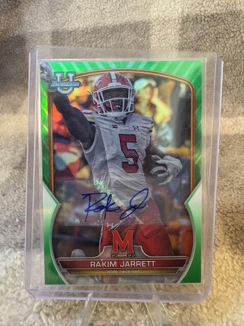 2022 Bowman University Chrome - Prospect Autographs Rakim Jarrett 2 Green /99