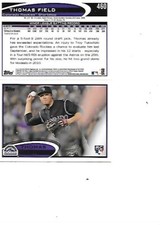 Thomas Field 2012 Topps Baseball RC #460 BOGO FREE Colorado Rockies