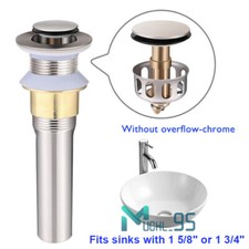 Pop Up Drain Stopper Without Overflow For Bathroom Sink Pop Up Drain Assembly