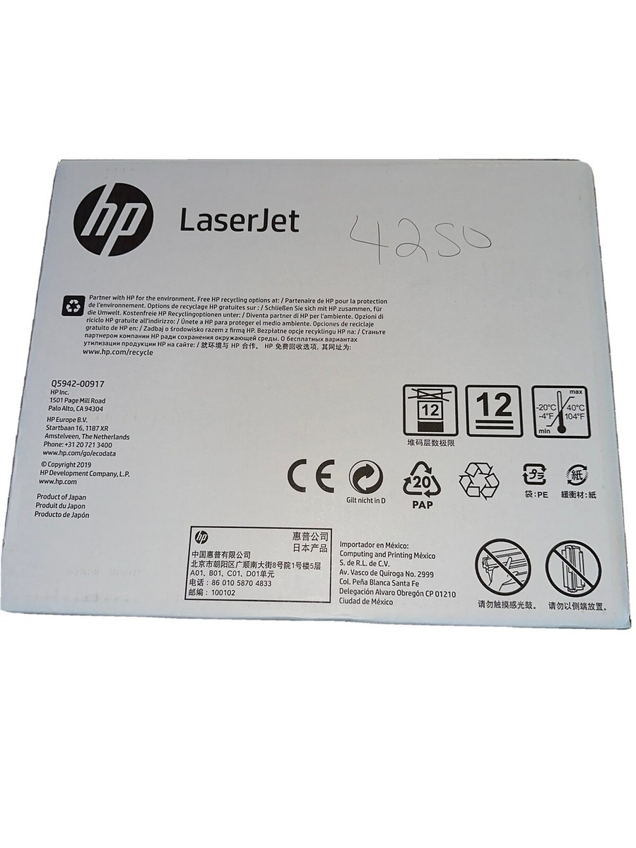Genuine HP LaserJet 4250, 4350 Black Toner Cartridge Q5942JC