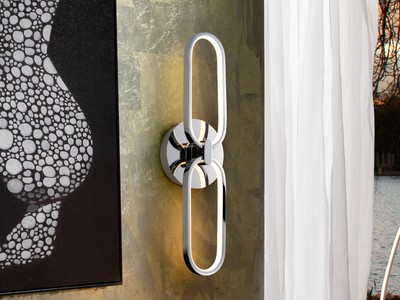Wandlampe Wandleuchte Designer Lampe LED Strahler Wandbeleuchtung chrom COLETTE