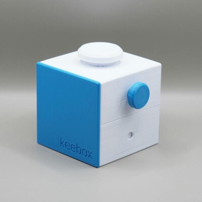Keebox blau - Einstiegsstufe - 3D-gedruckt - sequenzielle Entdeckung Puzzle Box