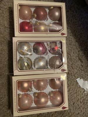 CHRISTMAS BY KREBS ASSORTED LOT OF 18 ORNAMENTS - 3 BOXES