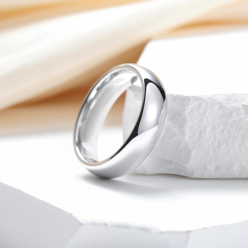2Mm 4Mm 6Mm 7Mm 8Mm Silver Tungsten Carbide Mens Ring - Basic Wedding Band for M - Picture 2 of 7