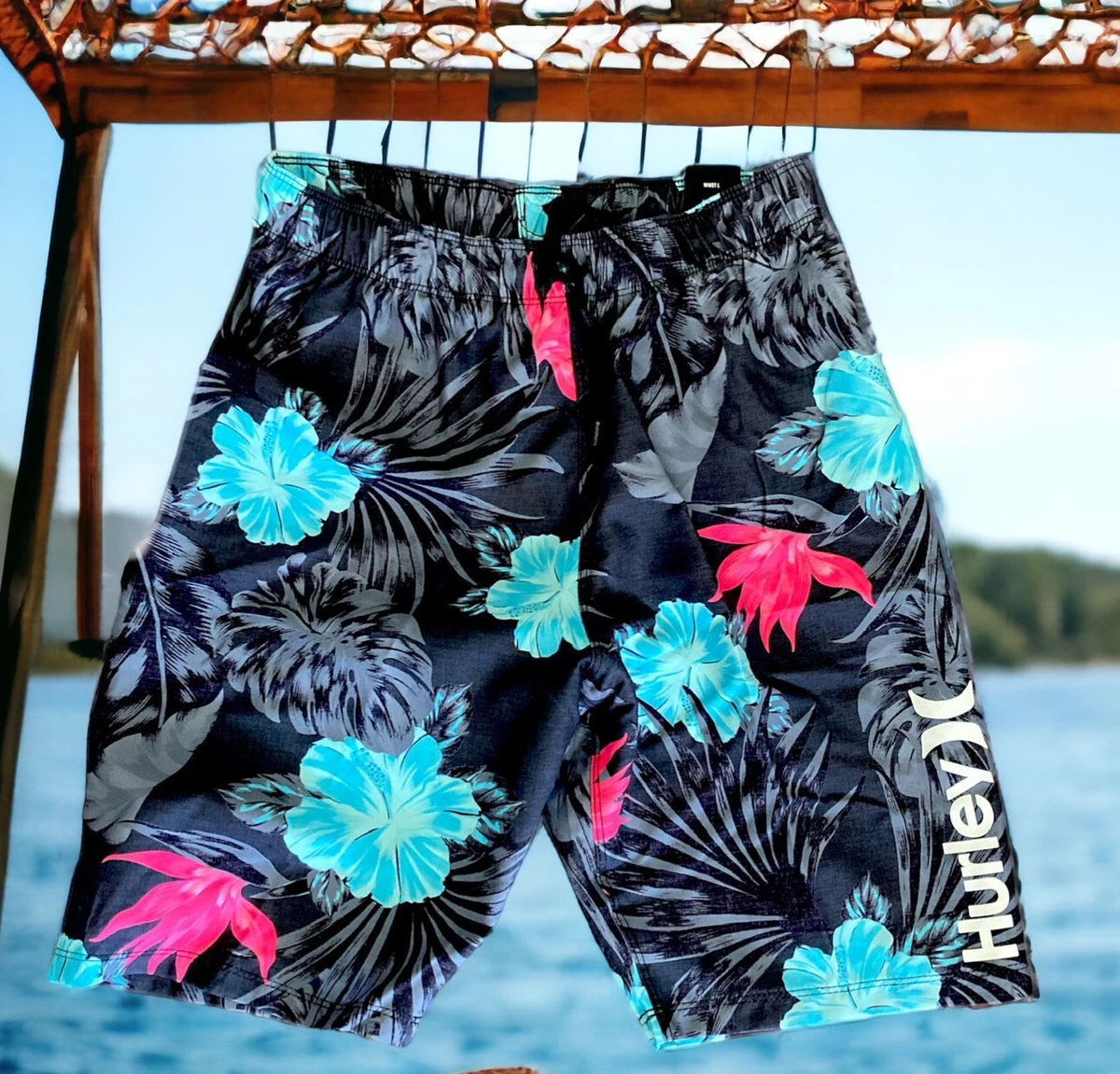 Hurley floral board shorts sale