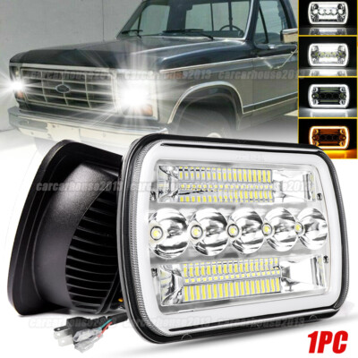 Amuniesun, Par De Faros Delanteros Led Rectangulares De 7x6