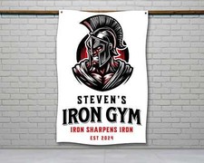 Custom Motivational Gym Flag - Personalized Home Gym Decor