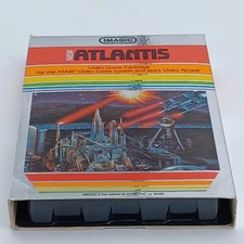 Vtg Atari 2600 Video Game Cartridge Atlantis Imagic Complete Original Box Manual