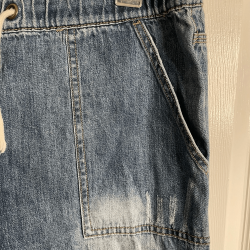 Easel Womens Storm Buoy Shabbies Boyfriend Jean XL Drop Crotch Elastic Waist - Picture 7 of 7