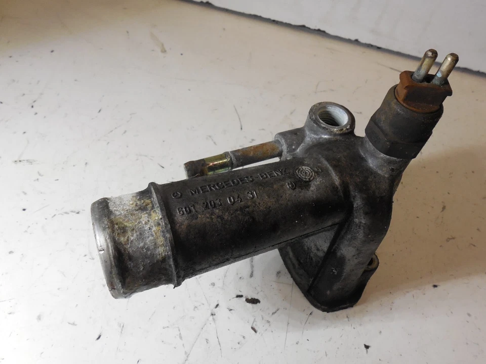 86-93 Mercedes-Benz 300D W124 Thermostat Housing W/ Sensor 6012030431 300SD - Image 4 of 4