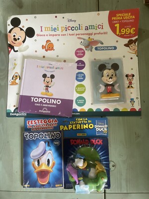 DONALD DUCK STATUE 90 MOUSE 3576 + DISNEY BOOK MOUSE MY LITTLE FRIENDS
