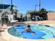 Gift Kid 7x3 ft Blue Floating Water Pad 3-Layer  XPE Foam Float Mat