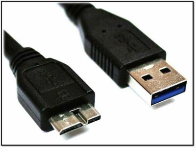 SCHWARZ USB PC MAC DATEN SYNCHRONISATIONSKABEL ANSCHLUSSKABEL FÜR TOSHIBA TRAGBARE FESTPLATTE