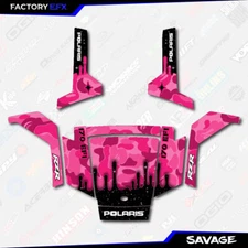 Pink Savage Camo Graphics kit fits Polaris Rzr170 RZR 170 2010-2021
