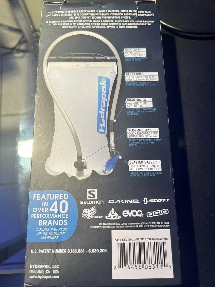 Mochila de hidratación HydraPak con vejiga nueva en caja 1,5 L al aire libre senderismo/ciclismo Foto 3 de 4