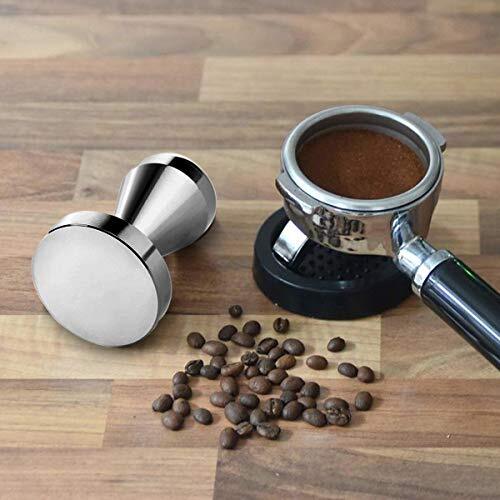 Coffee Tamper, Espresso Coffee Press 49mm Tamper Coffee with Silicone