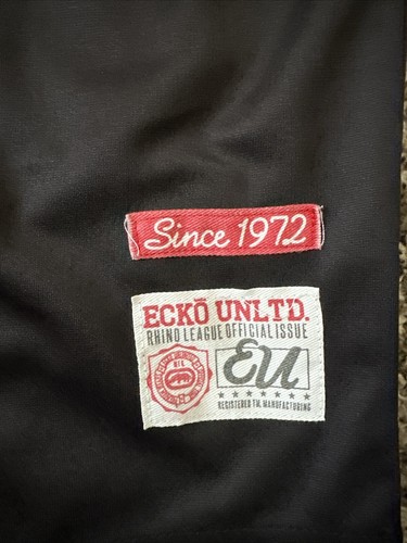 Ecko Unltd kurzärmelige Stickerei im Jersey-Stil mit Kapuzenpullover schwarz/rot - Bild 3 von 8